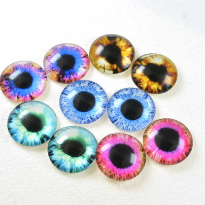 Glass Cabochon - 20mm - Round - Round Pupil - Random Eyes (2)