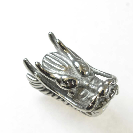 Bead -  Roaring Dragon Head - Stainless Steel (Pair)