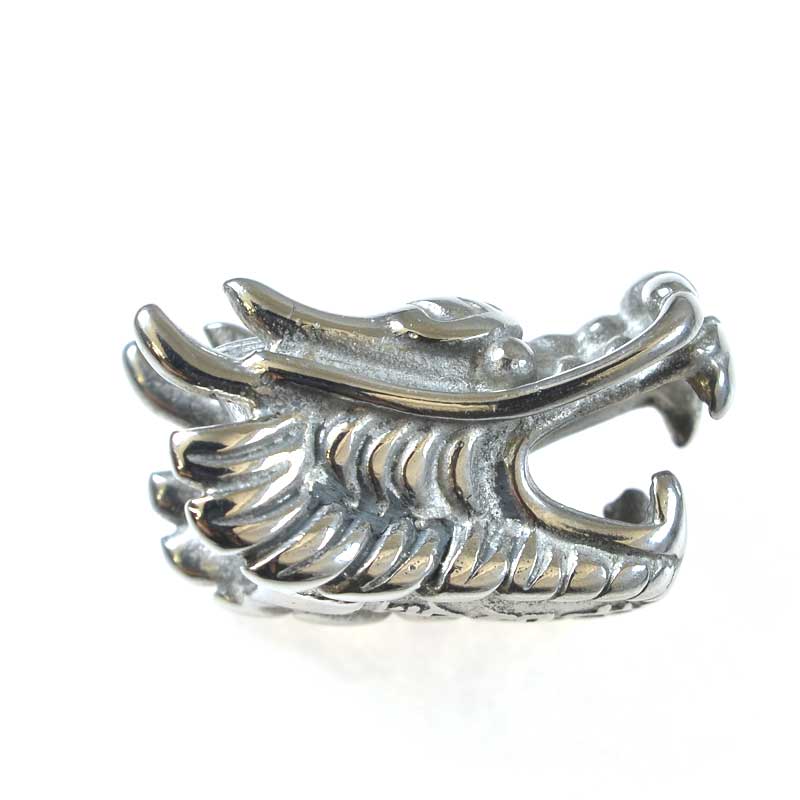 Bead -  Roaring Dragon Head - Stainless Steel (Pair)