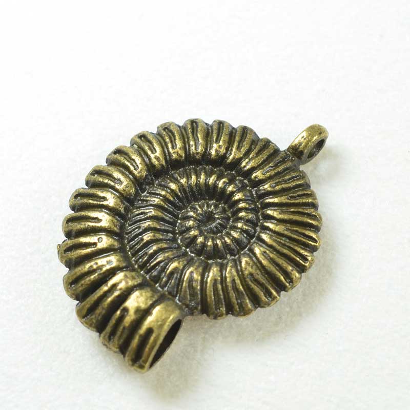 Pendant Spiral Shell    Antd Brass each