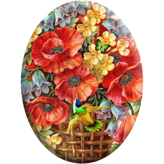 OlympiArt Cabochon Oval - 30x40mm - Where Poppies Grow