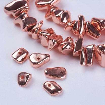 Rose GoldPl Hematite   Chips 13.5in