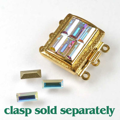 Swarovski Rhinestones Baguette (Article 4501) - 3x7mm - Crystal AB (6)