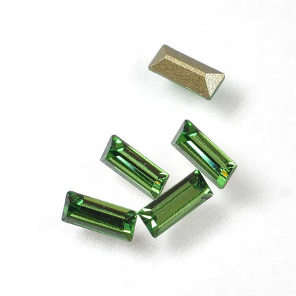 Swarovski Rhinestones Baguette (Article 4501) - 3x7mm - Erinite (6)