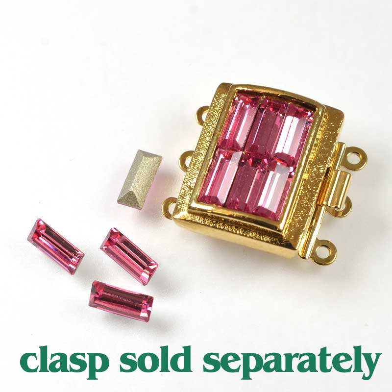 Swarovski Rhinestones Baguette (Article 4501) - 3x7mm - Rose (6)