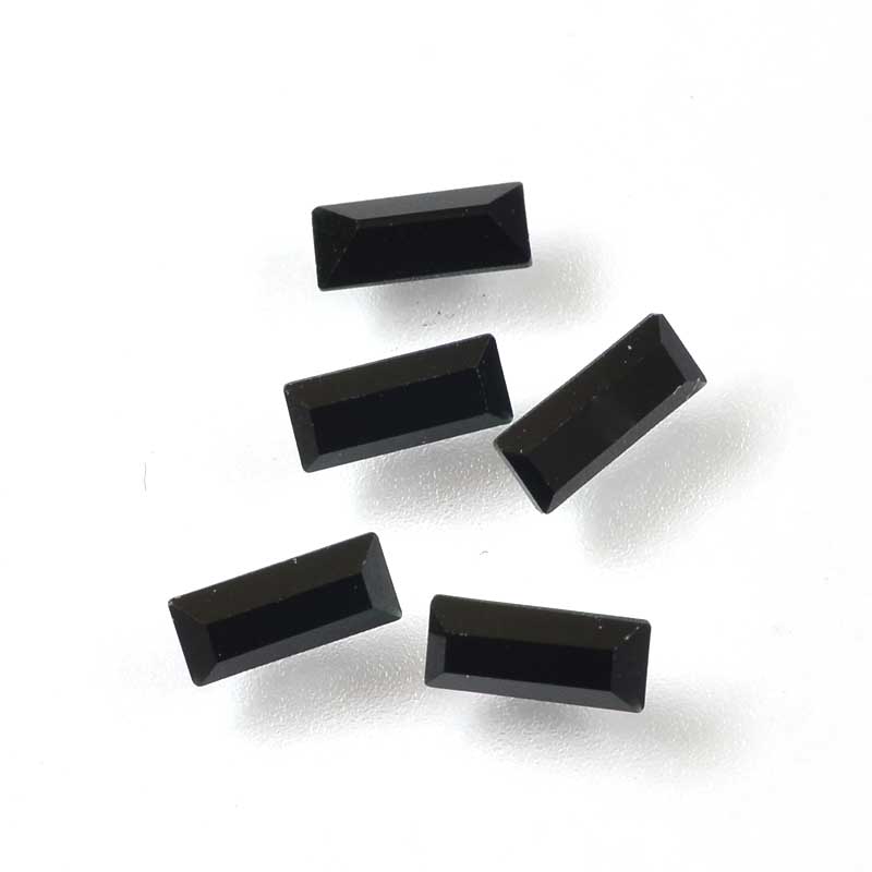 Swarovski Rhinestones Baguette (Article 4501) - 3x7mm - Jet (6)