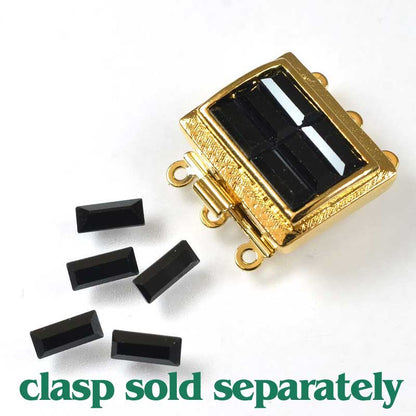 Swarovski Rhinestones Baguette (Article 4501) - 3x7mm - Jet (6)