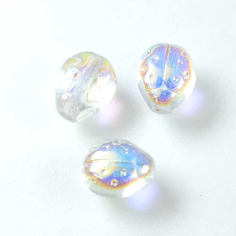 Liddle Ladybug Beads - Crystal AB (25)