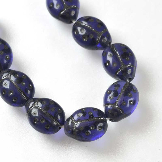 Liddle Ladybug Beads - Tanzanite (25)