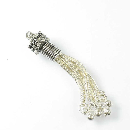 Sterling Silver   Chain Tassel Charm Each