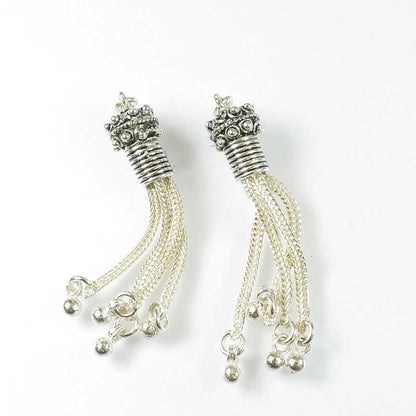 Sterling Silver   Chain Tassel Charm Each