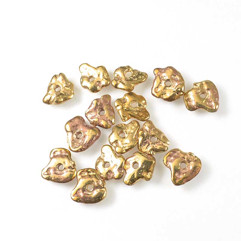 Bead -  Flat Random - Bronze and Copper (15)