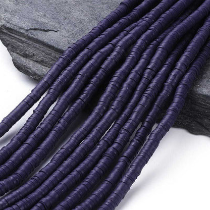 Polymer Clay Vinyl -  Heishi - Eggplant (strand)