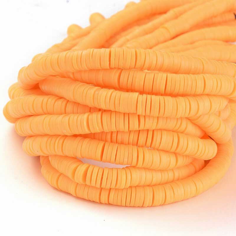 Polymer Clay Vinyl -  Heishi - Melon (strand)