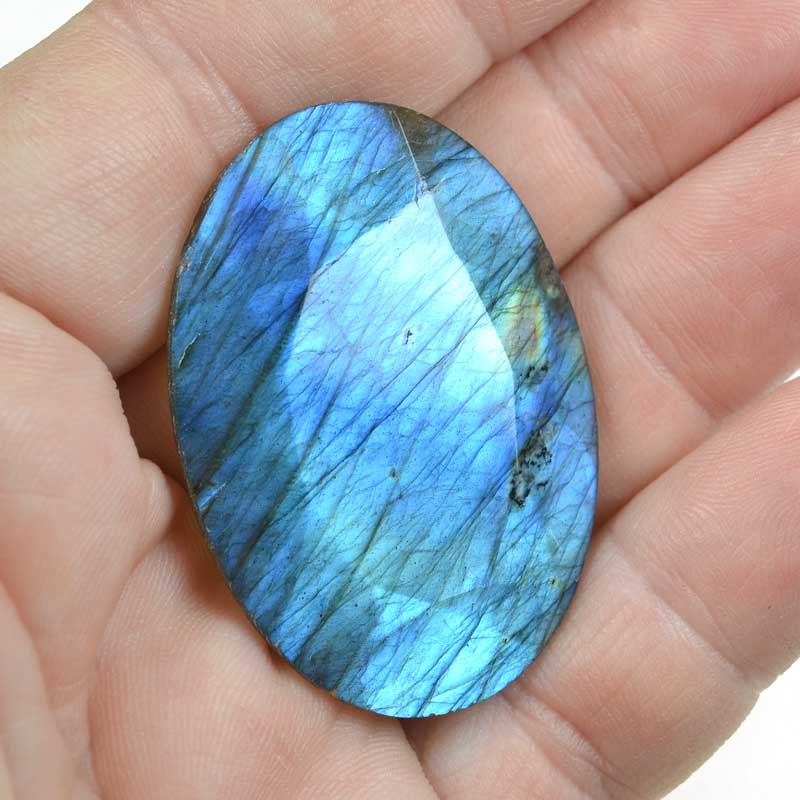 OOAK Stone Cabochon - Faceted Oval - Labradorite