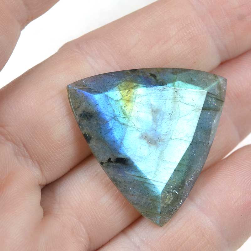OOAK Stone Cabochon - Faceted Trillion - Labradorite
