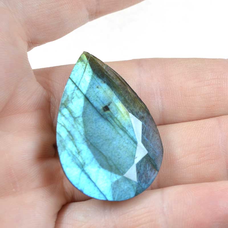OOAK Stone Cabochon - Faceted Drop - Labradorite