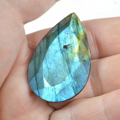OOAK Stone Cabochon - Faceted Drop - Labradorite