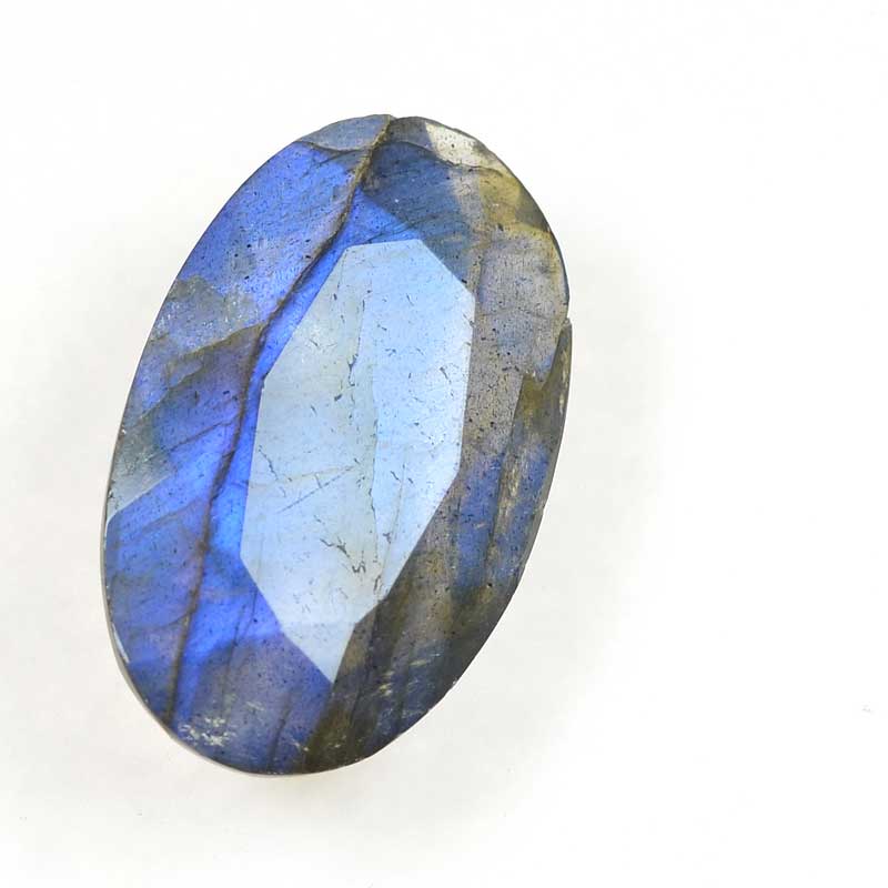 OOAK Stone Cabochon -  Faceted Oval - Labradorite