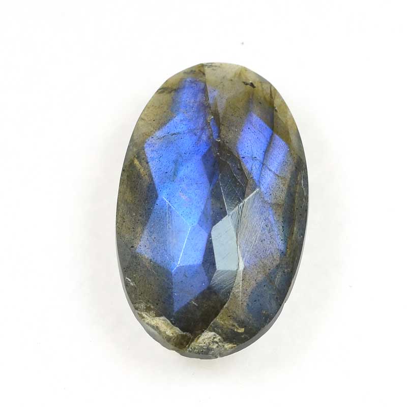 OOAK Stone Cabochon -  Faceted Oval - Labradorite