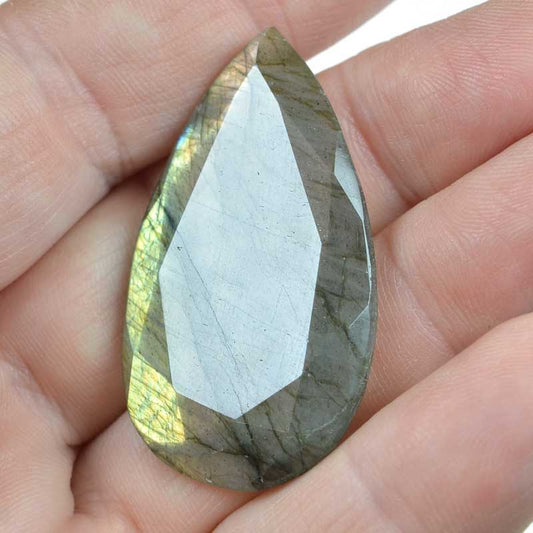 OOAK Stone Cabochon - Faceted Drop - Labradorite