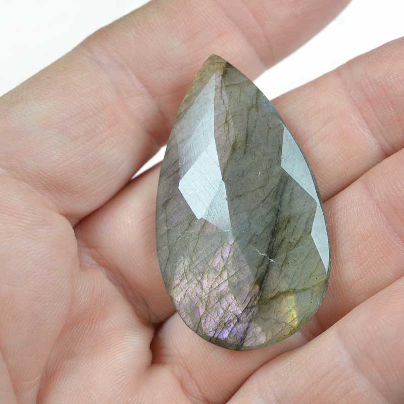 OOAK Stone Cabochon - Faceted Drop - Labradorite