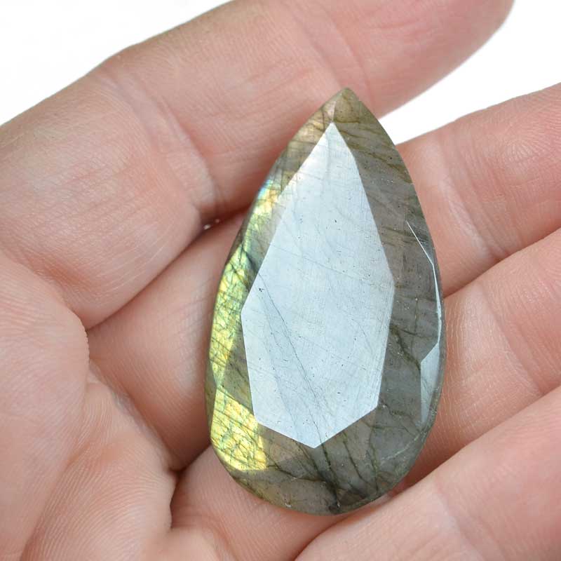 OOAK Stone Cabochon - Faceted Drop - Labradorite