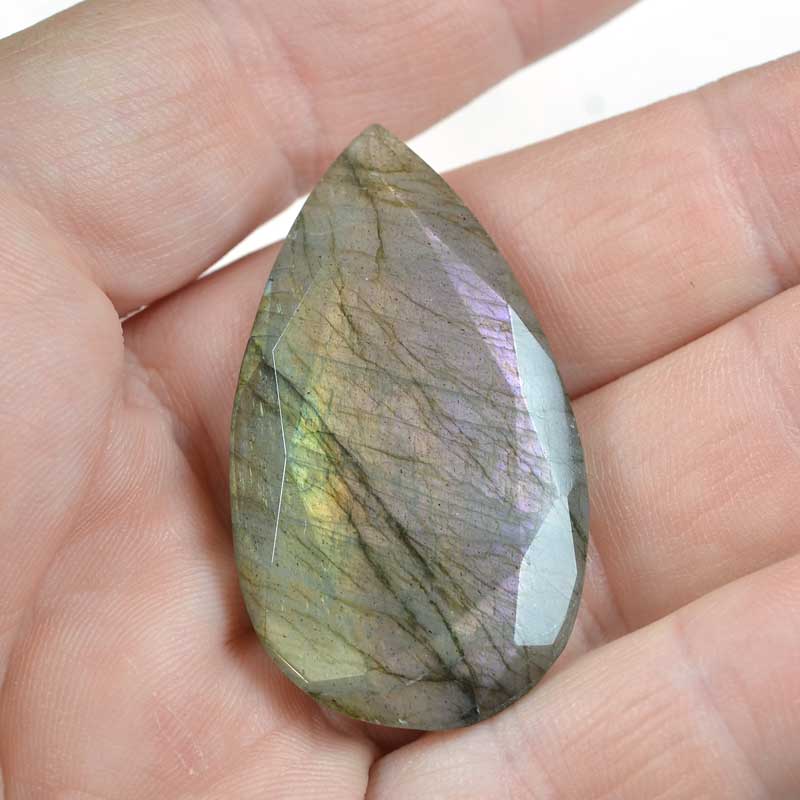 OOAK Stone Cabochon - Faceted Drop - Labradorite