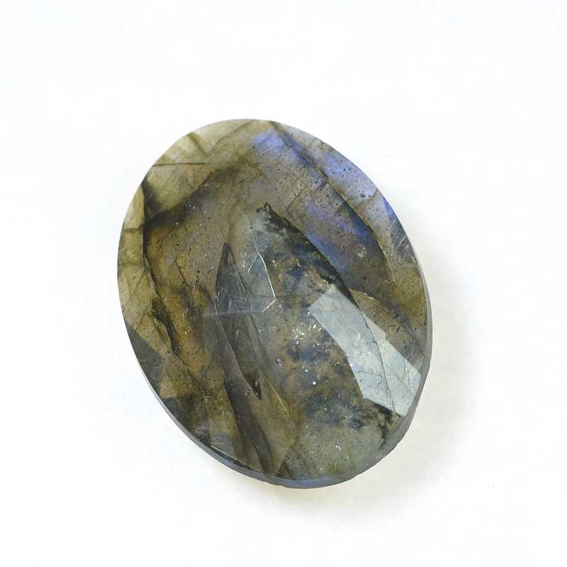 OOAK Stone Cabochon - Faceted Oval - Labradorite