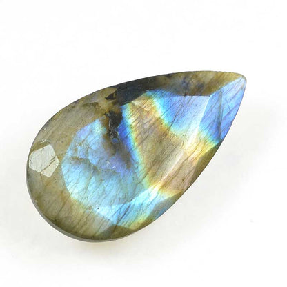 OOAK Stone Cabochon -  Faceted Drop - Labradorite