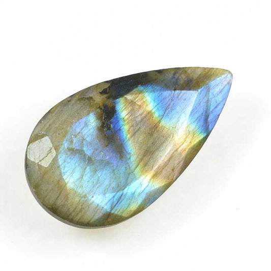 OOAK Stone Cabochon -  Faceted Drop - Labradorite