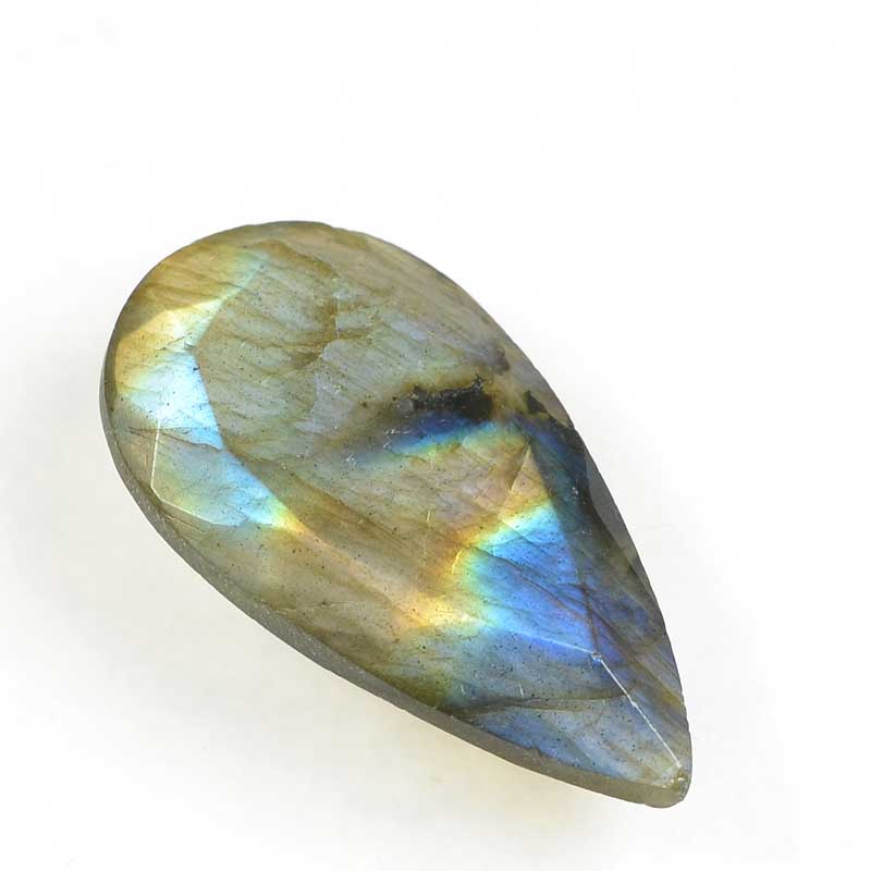 OOAK Stone Cabochon -  Faceted Drop - Labradorite