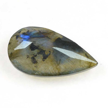 OOAK Stone Cabochon -  Faceted Drop - Labradorite
