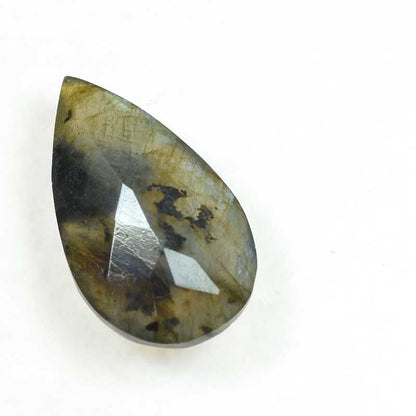OOAK Stone Cabochon -  Faceted Drop - Labradorite