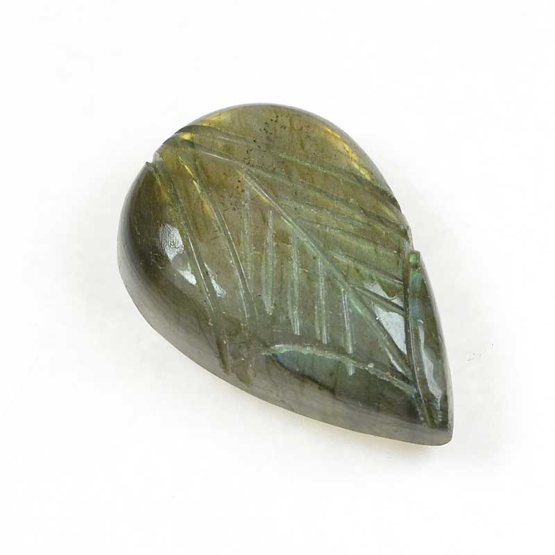 OOAK Stone Cabochon -  Carved Drop - Labradorite
