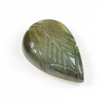 OOAK Stone Cabochon -  Carved Drop - Labradorite