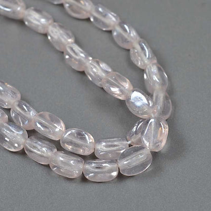 Czech Glass Edged Oval - 7mm - Rose Luster (strand 50)