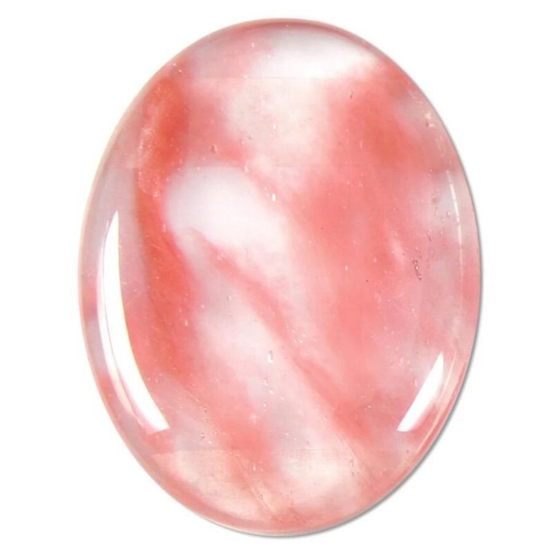Stone Cabochon - 30x40mm Oval - Cherry Quartz