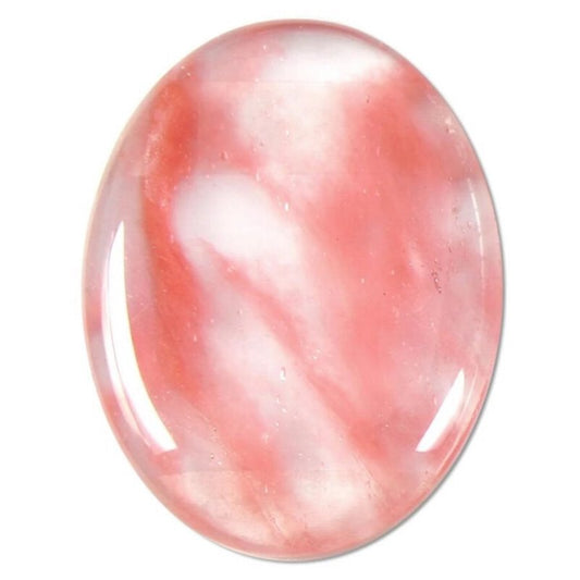 Stone Cabochon - 30x40mm Oval - Cherry Quartz