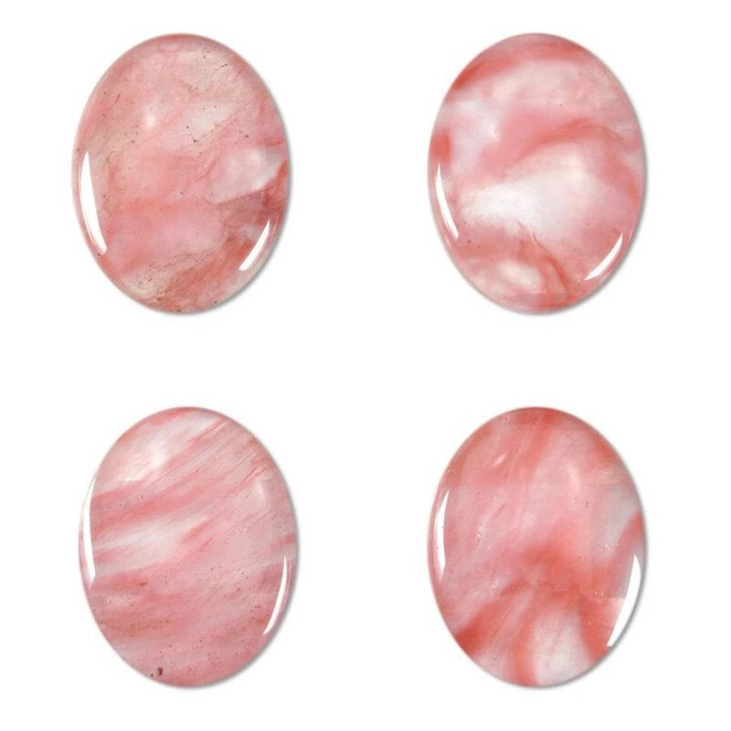 Stone Cabochon - 30x40mm Oval - Cherry Quartz