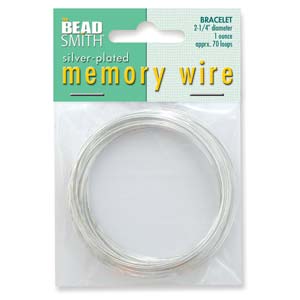 Memory Wire - 2.25in Bracelet - Silverplated (Pack)