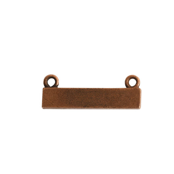 Resin Bezel Tray - 14mm Itsy Horizontal Rectangle  - Antiqued Copper
