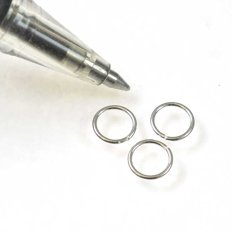 Jump Rings Open - 6mm - Bright Sterling (50)