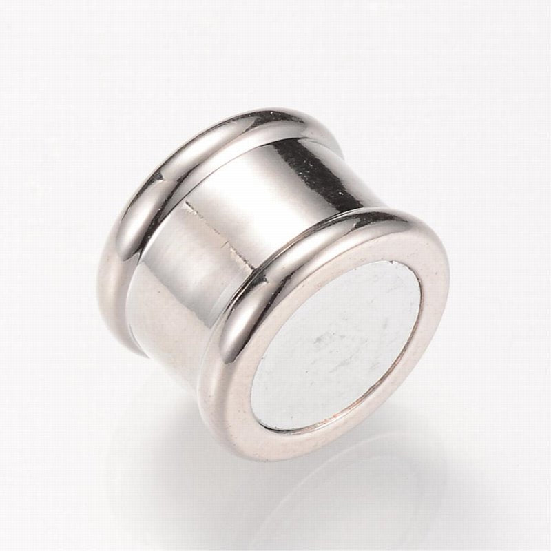 Magnetic Clasp - ID 12mm Barrel - Nickel Coloured