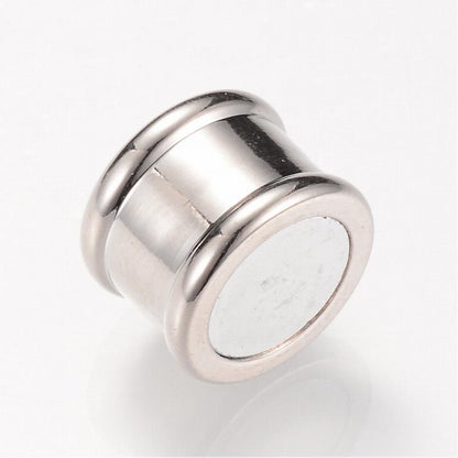 Magnetic Clasp - ID 12mm Barrel - Nickel Coloured