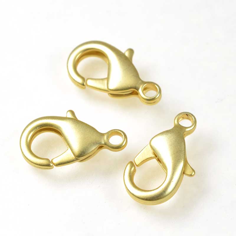Lobster Clasp - 15mm  - Satin Hamilton Gold