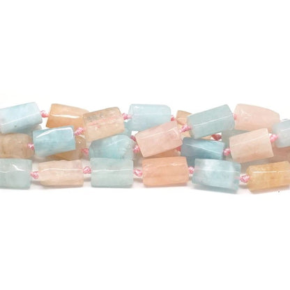 Morganite   Hex Tubes 15.5in