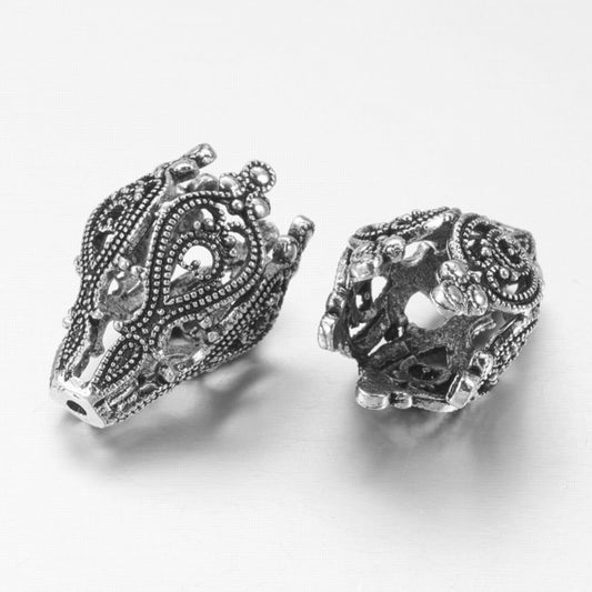 Cone Filigree Bell - 20mm - Antiqued Silver (2)