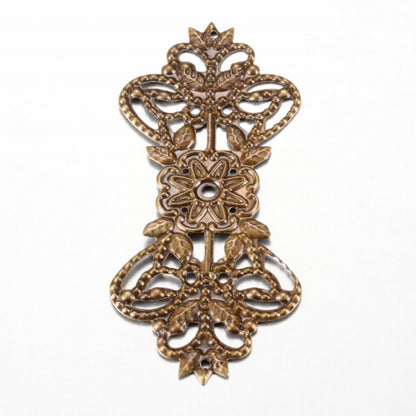 Metal Filigree - 73mm Epaulette - Antique Bronze (2)