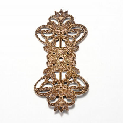 Metal Filigree - 73mm Epaulette - Antique Bronze (2)